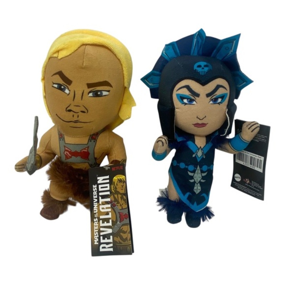 (Set of 2) Masters of‎ the Universe Revelation He Man & Evil Lyn Plush Netflix